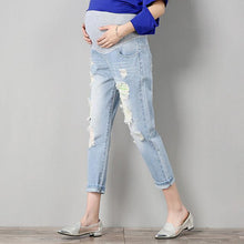 Load image into Gallery viewer, Jeans Maternity Pants For Pregnant Women Clothes Trousers Nursing Prop Belly Legging Pregnancy Clothing Overalls Ninth Pants New